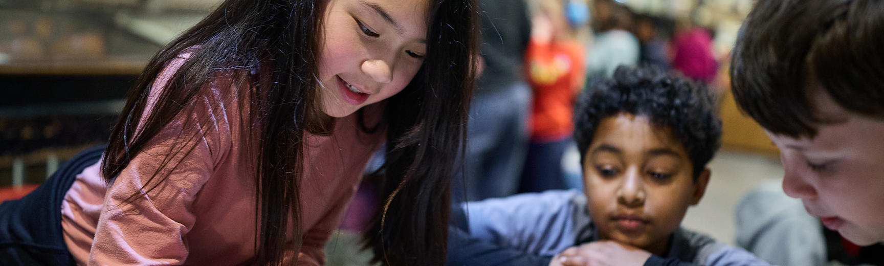 Schools session on museum gallery