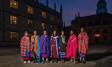 Maasai group at the Bodleian Library, Oxford