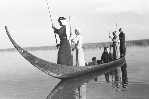 Wilfred Thesiger's tarada (Sheikh's canoe), Iraqi marshes, 1953