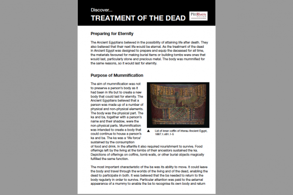 treatment of the dead