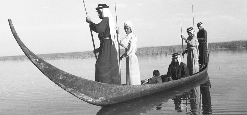 Wilfred Thesiger's tarada (Sheikh's canoe), Iraqi marshes, 1953