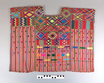 Brightly coloured, patterned Guatemalan textile