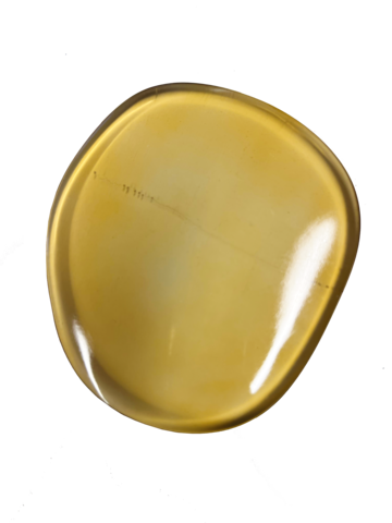 A golden transparent disc
